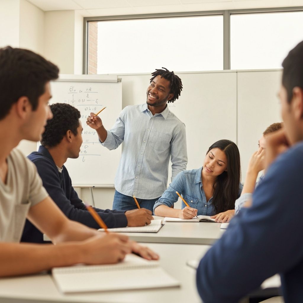 Students learning in classroom